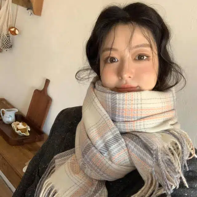 俞兆林 保暖韩系百搭高级感出行防风 聚酯纤维 绒线围巾 男女同款情侣款