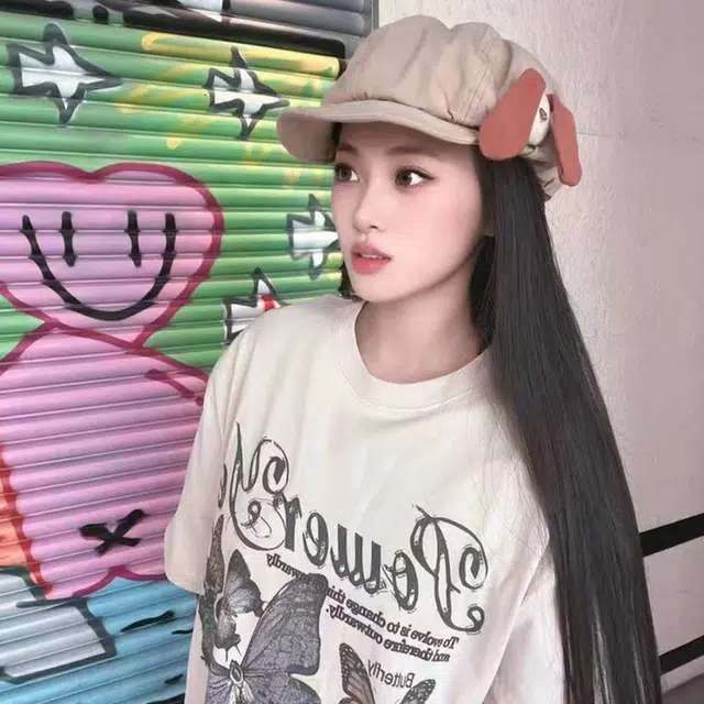 俞兆林 日系甜妹爱心蓓蕾帽夏季百搭大头围显脸小薄款透气画家帽 涤纶 贝雷帽 女款
