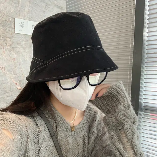 俞兆林 日系素颜遮脸纯色休闲百搭洋气不想说话高冷风盆帽户外出行防晒遮阳大头围显脸小水桶帽 聚酯纤维 渔夫帽 男女同款情侣款