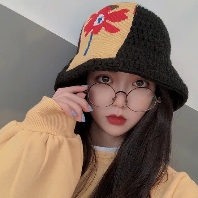 俞兆林 日系复古镂空花朵甜美百搭显脸小 棉 渔夫帽 男女同款情侣款