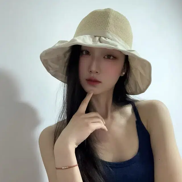 俞兆林 韩系街头出行时尚高级感小清新防紫外线防晒大帽檐显脸小 棉 渔夫帽 女款