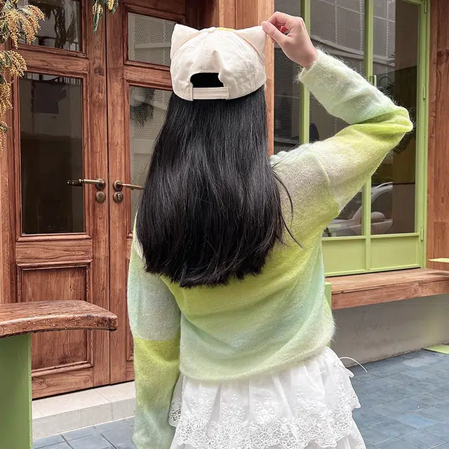 俞兆林 日系可爱猫咪翻檐刺绣户外出游防晒遮阳时尚甜美百搭大头围显脸小 棉 鸭舌帽 男女同款情侣款