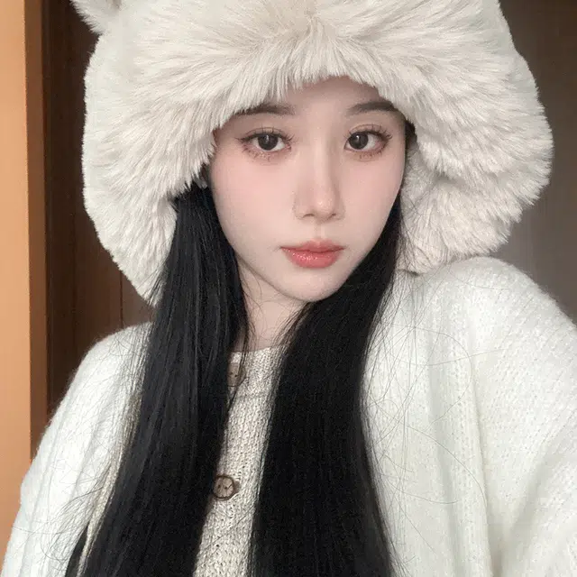 俞兆林 日系甜美可爱狐狸耳朵绑带套头护耳 腈纶 绒线帽 女款