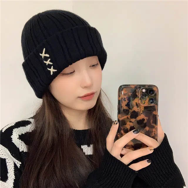 俞兆林 韩版秋冬时尚简约针织保暖防寒 腈纶 绒线帽 男女同款情侣款