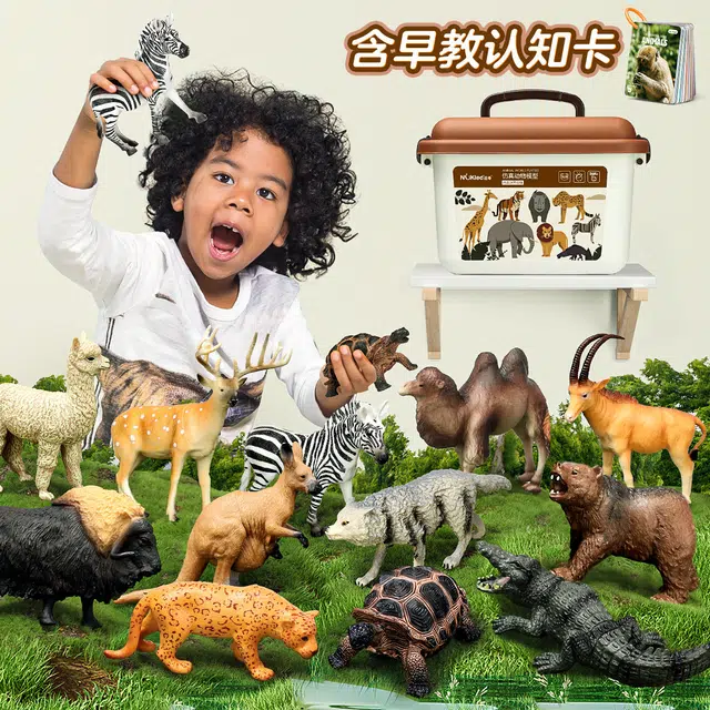 纽奇 动物动手启蒙桶装收纳 早教益智玩具