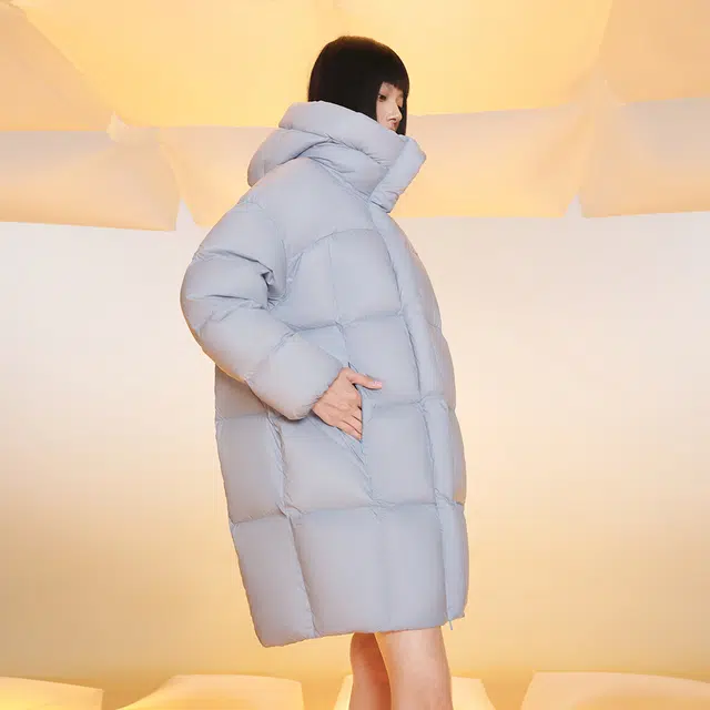 美力城 三防中长款鹅绒羽绒服 男女同款