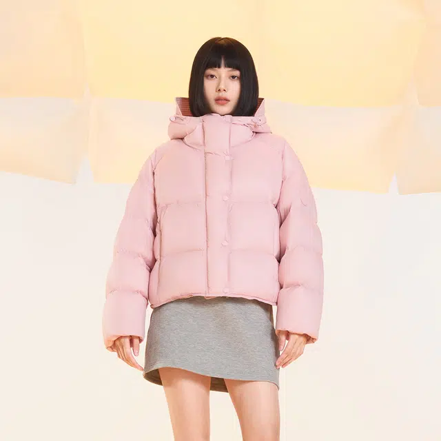 美力城 泡芙面包服短款加厚鹅绒羽绒服 男女同款
