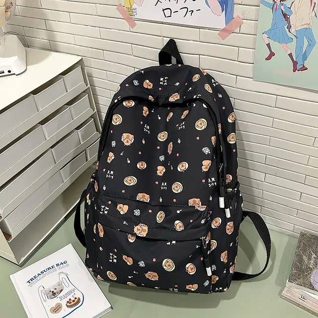雅鹿 高颜值多层慵懒风碎花便携式可折叠出行 尼龙 双肩包 女款 多色