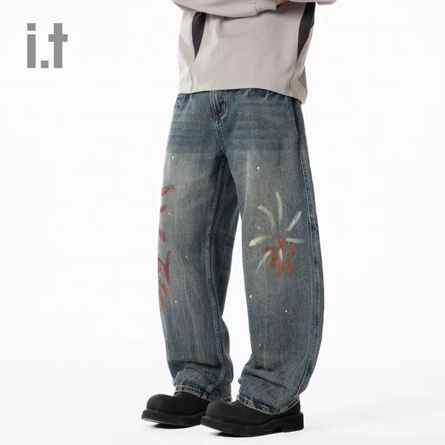 CHOCOOLATE Cat Whisker Straight Leg Jeans