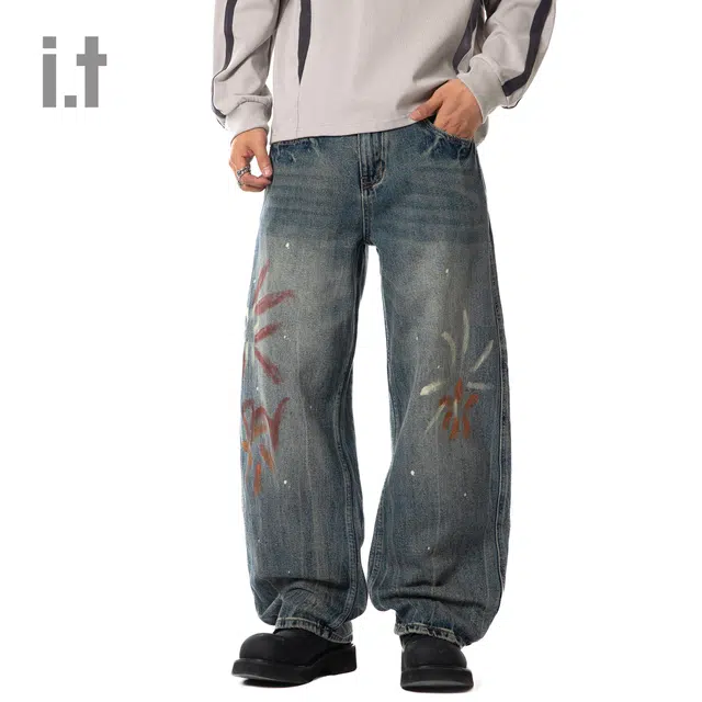 CHOCOOLATE Cat Whisker Straight Leg Jeans