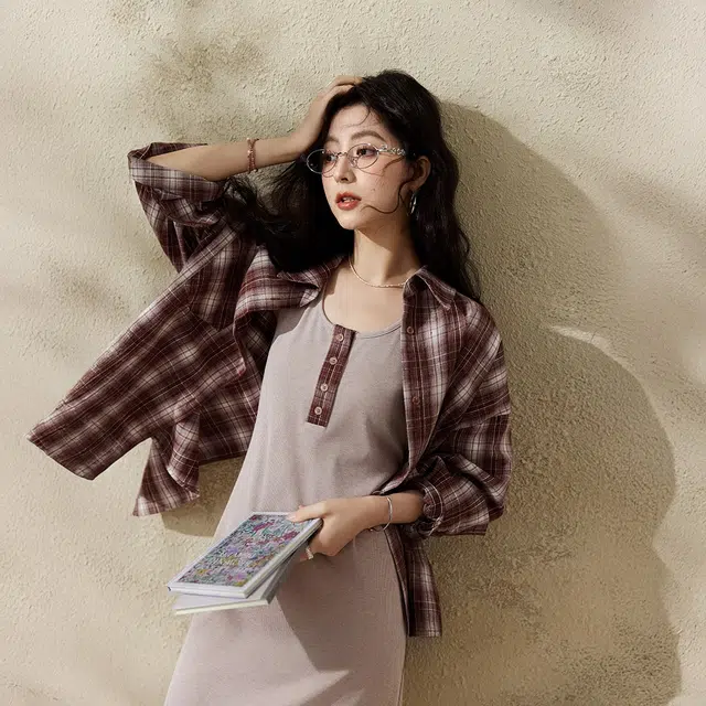 谜秀 简约时尚舒适优雅修身显瘦百搭内搭裙吊带连衣裙 女款 粉灰色