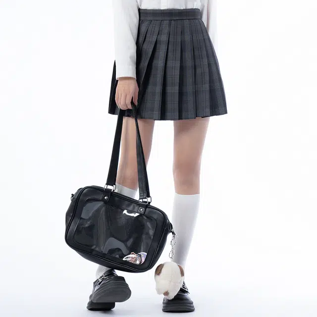 日暮星河 学院风简约百搭通勤制服 女款 格裙