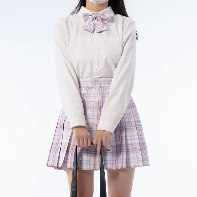 日暮星河 学院风通勤简约长袖上衣日系百褶裙衬衫套装 女款 初恋樱时