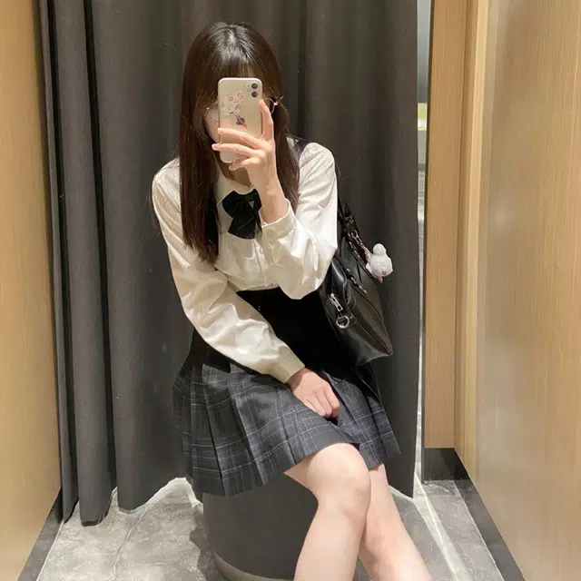 日暮星河 暗黑系学院风辣妹舒适格子短款休闲短裙 女款
