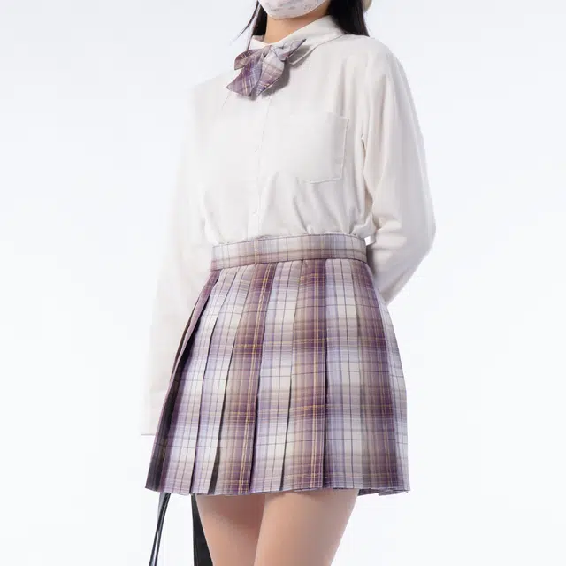 日暮星河 学院风休闲时尚长袖上衣日系百褶裙衬衫套装 女款 枫林尽染