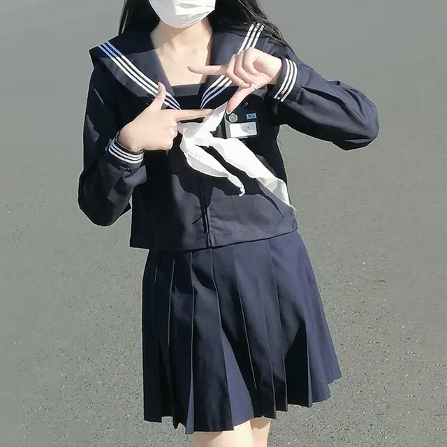 日暮星河 百褶裙日系学院风基础款纯色高腰百搭辣妹半身裙休闲短裙 女款