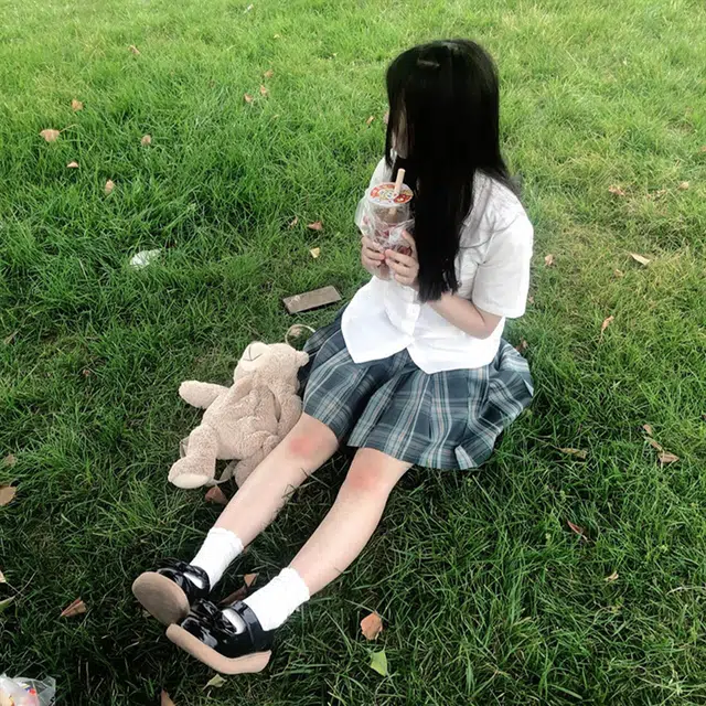 日暮星河 学院风甜美百搭款半身裙制服 女款