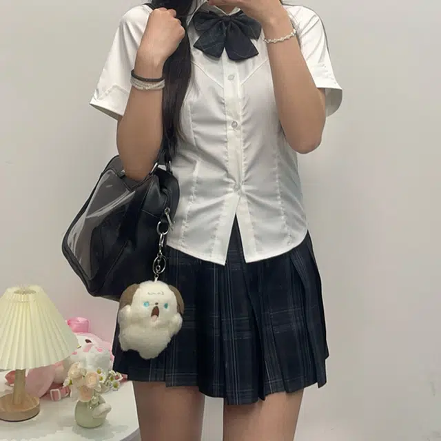 日暮星河 学院风舒适合身高腰裙装套装 女款