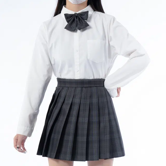 日暮星河 学院风简约百搭通勤制服 女款 格裙