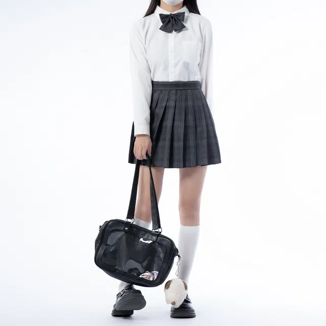 日暮星河 学院风通勤时尚舒适长袖上衣日系百褶裙衬衫套装 女款 津御中