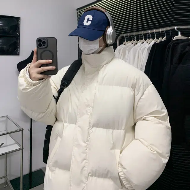 雅鹿 美式复古保暖立领纯色基础款简约锁温面包潮流宽松百搭棉服 男女同款