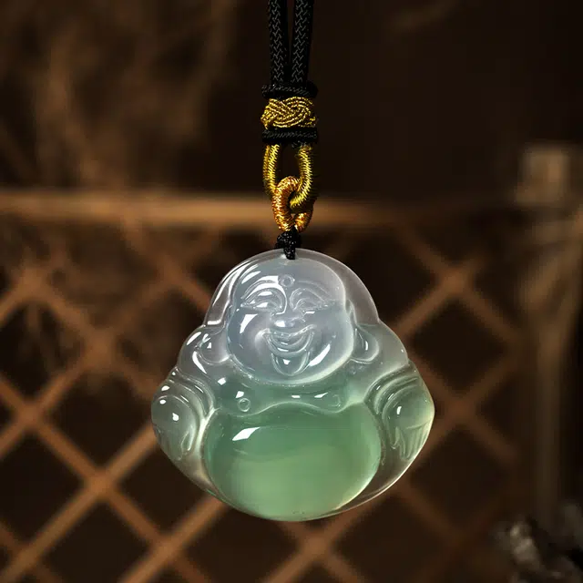 缘钰祥 佛公 新中式国潮国风本命佛 温润细腻水逆绝缘体水逆退散手工编织绳 玉髓 项链 男女同款情侣款