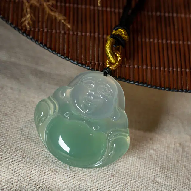 缘钰祥 佛公 新中式国潮国风本命佛 温润细腻水逆绝缘体水逆退散手工编织绳 玉髓 项链 男女同款情侣款