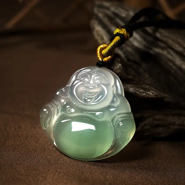 缘钰祥 佛公 新中式国潮国风本命佛 温润细腻水逆绝缘体水逆退散手工编织绳 玉髓 项链 男女同款情侣款