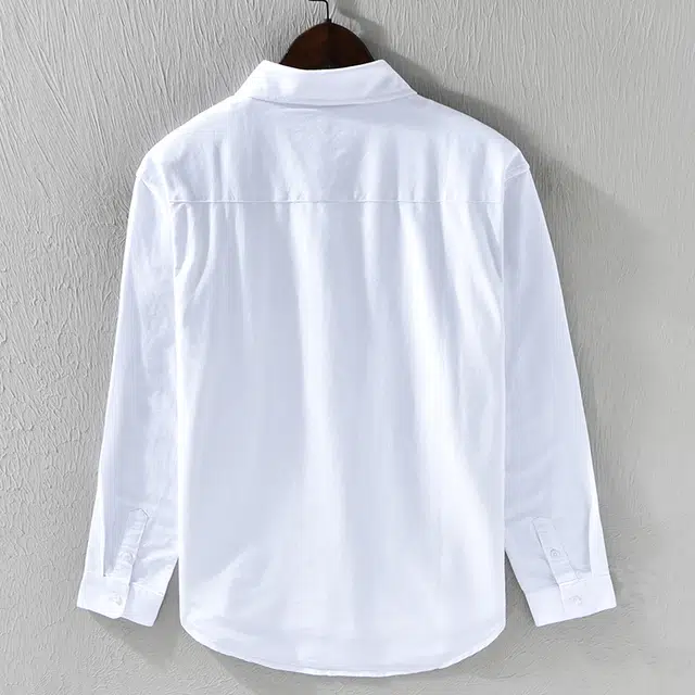 么宁 日系纯棉拼接长袖衬衣潮流时尚撞色设计感休闲外套简约百搭宽松翻领上衣舒适透气衬衫 男女同款