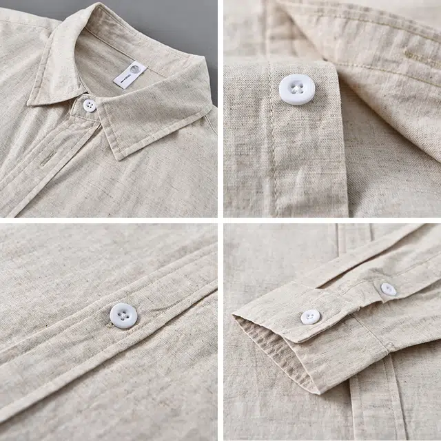 么宁 经典款长袖舒适透气宽松翻领外套纯色简约百搭休闲上衣个性帅气衬衫 男女同款