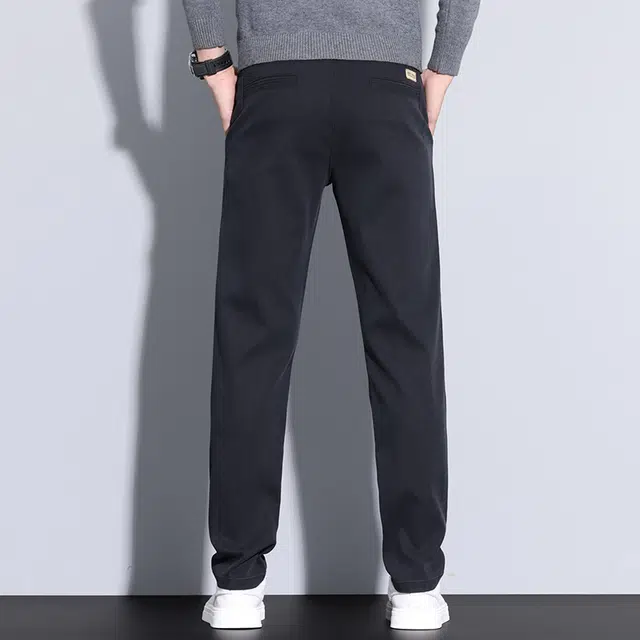 么宁 韩版潮流轻商务小西裤简约百搭修身直筒裤通勤运动休闲裤 男女同款