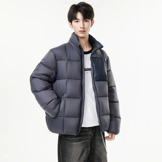 么宁 秋冬季保暖棉衣防寒休闲外套简约百搭舒适面包服长袖立领棉服 男女同款