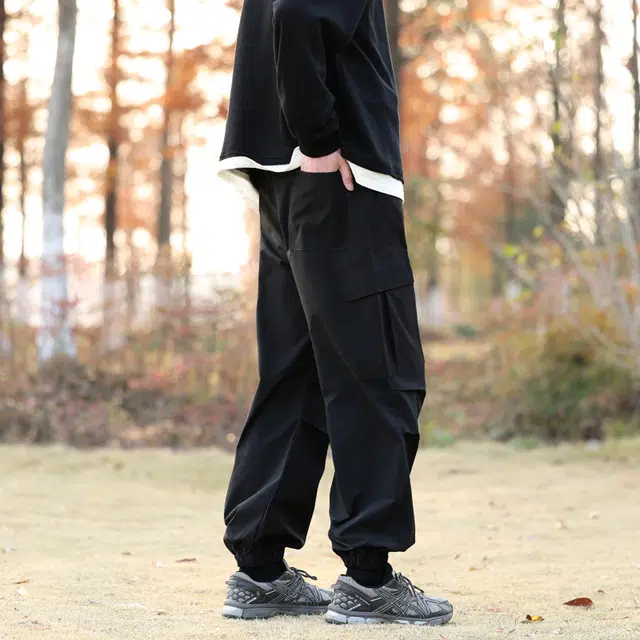 么宁 美式高街个性痞帅宽松束脚裤褶皱感运动哈伦长裤舒适透气休闲裤 男女同款