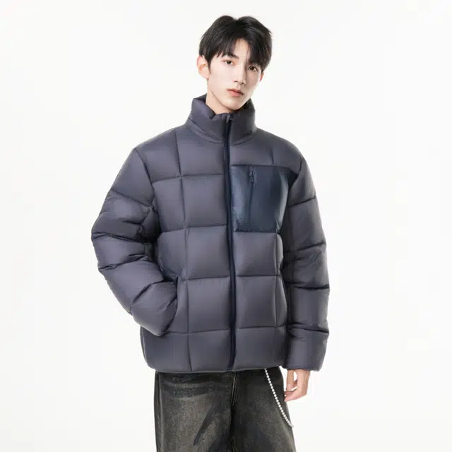 么宁 秋冬季保暖棉衣防寒休闲外套简约百搭舒适面包服长袖立领棉服 男女同款