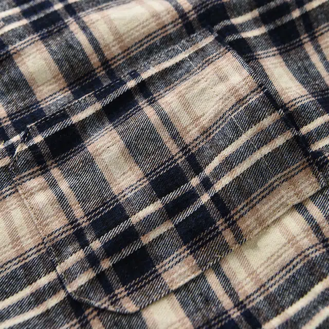 么宁 大方格子宽松翻领衬衣舒适透气休闲外套个性时尚上衣百搭磨毛长袖衬衫 男女同款