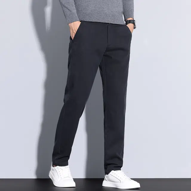 么宁 韩版潮流轻商务小西裤简约百搭修身直筒裤通勤运动休闲裤 男女同款