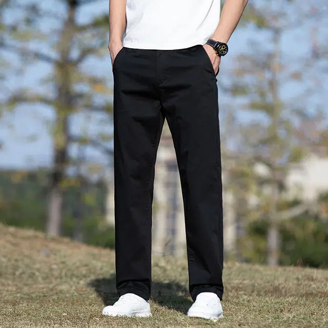 么宁 秋冬季基础款简约百搭合身直筒裤舒适透气个性时尚户外日常运动休闲裤 男女同款