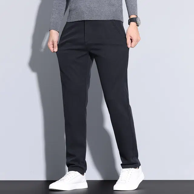 么宁 韩版潮流轻商务小西裤简约百搭修身直筒裤通勤运动休闲裤 男女同款