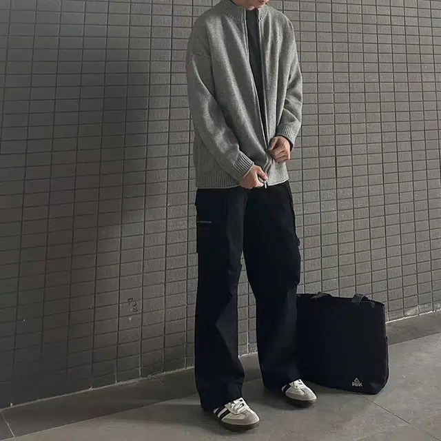 如续 高质量老钱风简约开衫拉链男立领保暖休闲年轻外套针织衫 男女同款