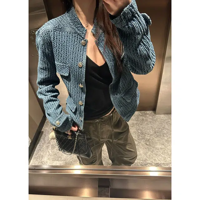 如续 潮流立领小香风牛仔外套高级感气质时尚舒适休闲百搭短款夹克 女款