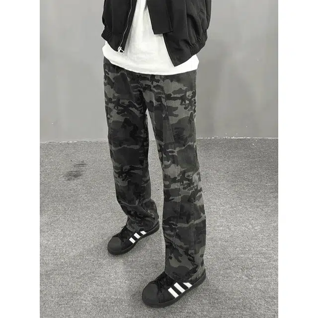 如续 潮牌美式高街直筒休闲工装裤子潮流宽松阔腿百搭舒适个性牛仔裤 男女同款