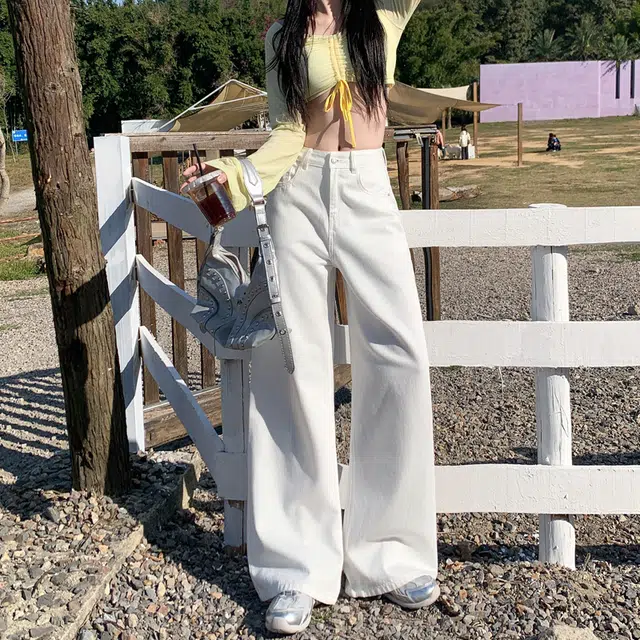 如续 阔腿秋冬季高腰宽松复古慵懒垂感拖地裤莱赛尔牛仔裤 女款