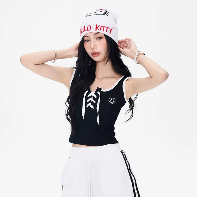 如续 系刺绣 吊带女夏季辣妹修身显瘦百搭短款上衣背心 女款