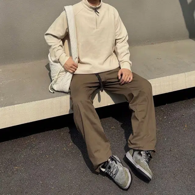 如续 高质量老钱风简约开衫半拉链男立领保暖休闲年轻外套针织衫 男女同款