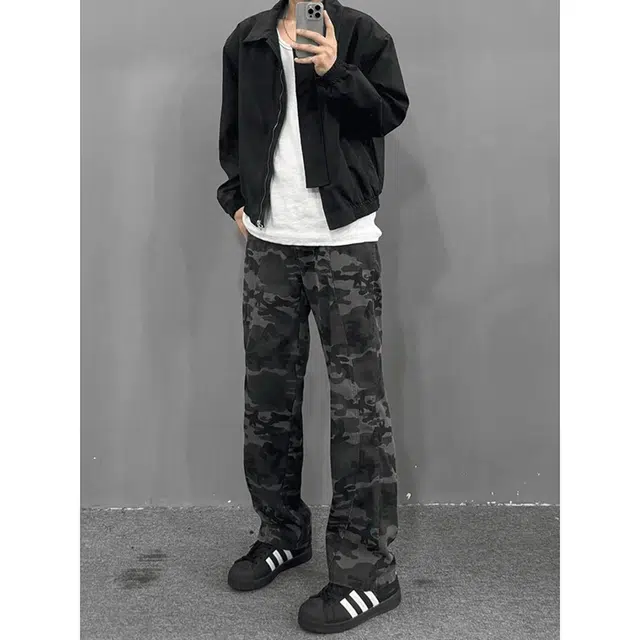 如续 潮牌美式高街直筒休闲工装裤子潮流宽松阔腿百搭舒适个性牛仔裤 男女同款