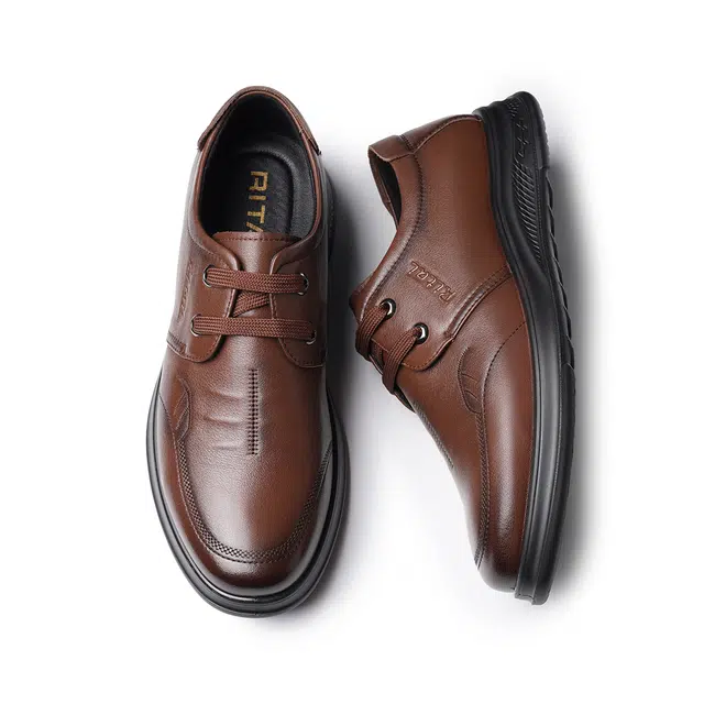 日泰 牛皮革 通勤 软底软面 个性简约 休闲鞋 男款