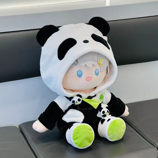 朵爱 可爱呆萌棉娃熊猫娃衣 创意可穿脱 玩偶周边