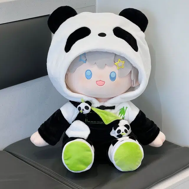 朵爱 可爱呆萌棉娃熊猫娃衣 创意可穿脱 玩偶周边