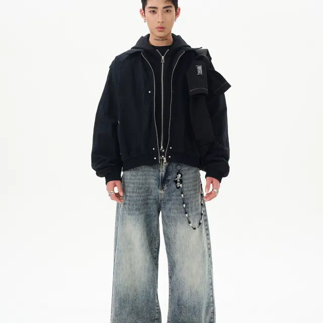 TH Fabricate Retro Hoodie Jacket Black