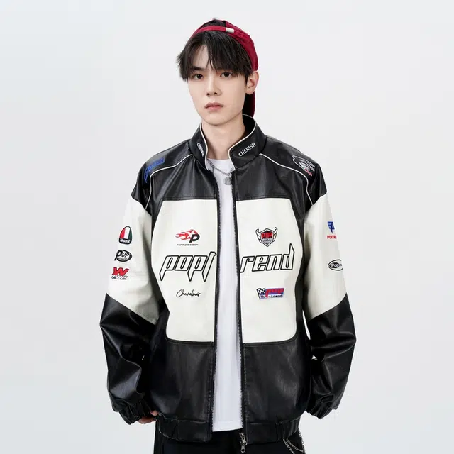 寻星记 美式复古机能风机车元素休闲宽松户外骑行防风防水工装外套夹克 男女同款
